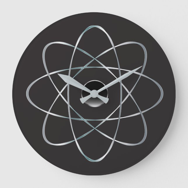 Moderne Atomic Nucleus-Mod Mitte des Jahrhunderts Große Wanduhr (Vorderseite)
