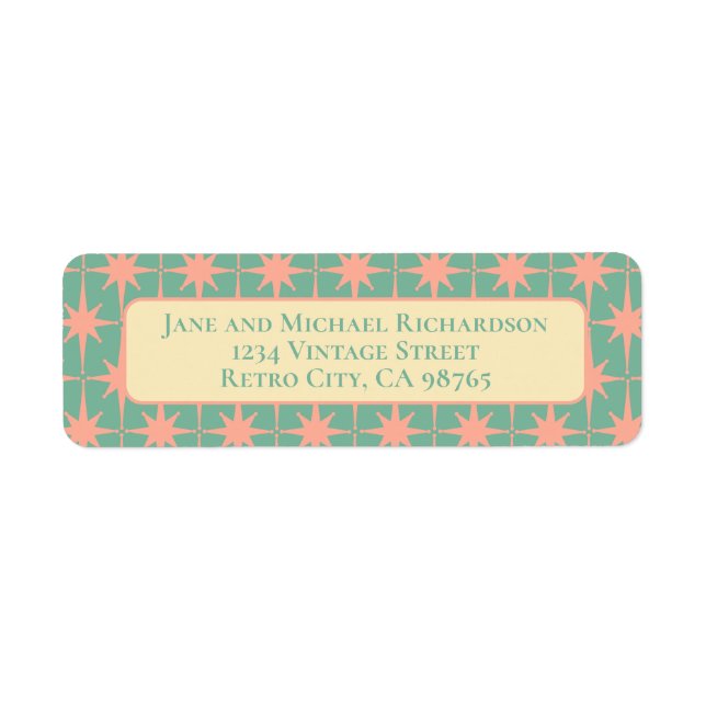 Moderne Atomstars Mitte des Jahrhunderts Retro Pin (Vorne)