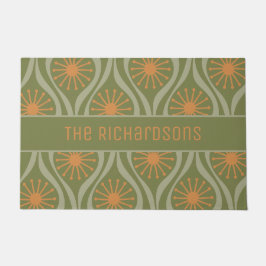 Moderne Atomtropfen Mitte des Jahrhunderts Retro P Fußmatte