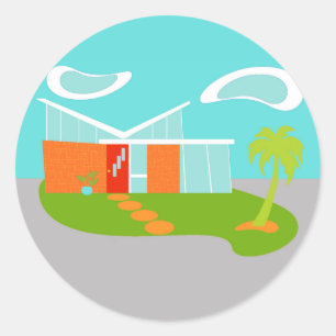 Moderne Aufkleber für Cartoon aus dem Mittelalter