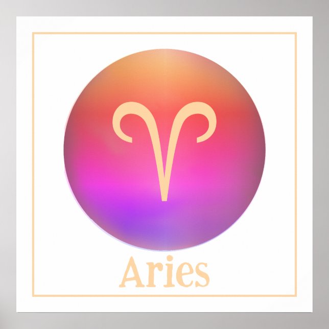 Moderne Aura Aries Zodiac Poster (Vorne)