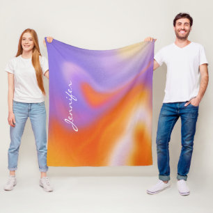 Moderne Aura farbenfroh-strahlend Fleece Blanket