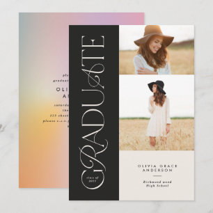 Moderne Aura pink farbige Typografie Multi-Foto