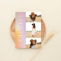 Moderne Aura pink farbige Typografie Multi-Foto