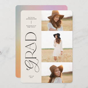 Moderne Aura pink farbige Typografie Multi-Foto