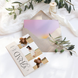 Moderne Aura rosa farbenfrohe Typografie Multi-Fot
