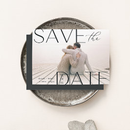 Moderne Aussage | Horizontales Foto Save The Date