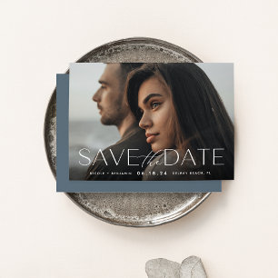 Moderne Aussage   Horizontales Foto Save The Date