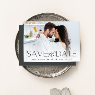 Moderne Aussage   Horizontales Foto Save The Date