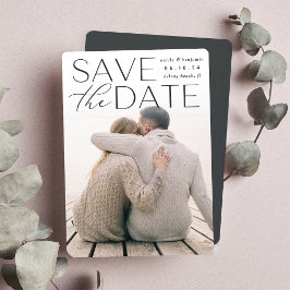 Moderne Aussage | Vertikales Foto Save The Date