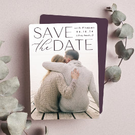 Moderne Aussage | Vertikales Foto Save the Date