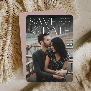 Moderne Aussage   Vertikales Foto Save The Date