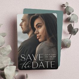 Moderne Aussage | Vertikales Foto Save The Date