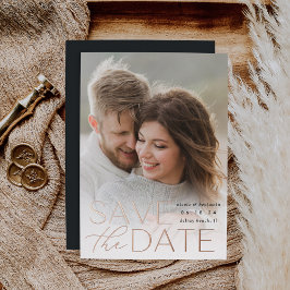 Moderne Aussage | Vertikales Foto Save the Date Folieneinladung