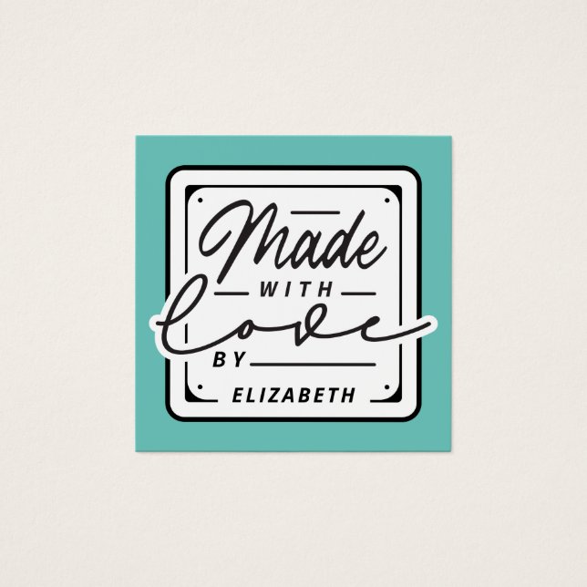 Moderne Ausstattung mit Liebe Label Card (Vorderseite)