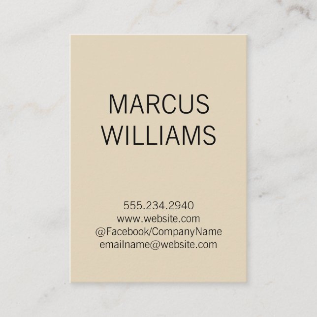 Moderne Ausstattungen / Beige Visitenkarte (Vorderseite)