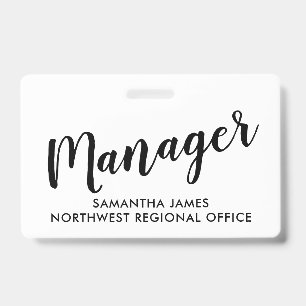 Moderne Ausweisplakette für Manager Ausweis