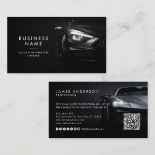 Moderne Auto Nicht-Logo-QR-Code und soziale Medien Visitenkarte