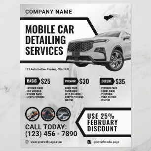 Moderne Autodetailierung Flyer