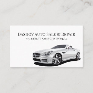 Moderne Autohandelsvertretung Auto Verkauf Reparat Visitenkarte