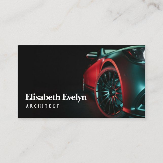 Moderne Autos sind im Studio. Visitenkarte (Vorderseite)