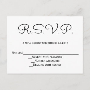 Moderne B&W Hochzeitskarten Einladungspostkarte