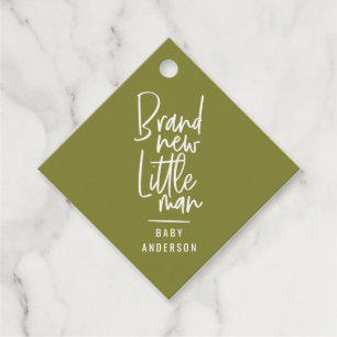 Moderne Baby-Babyparty danken Ihnen Geschenkanhänger