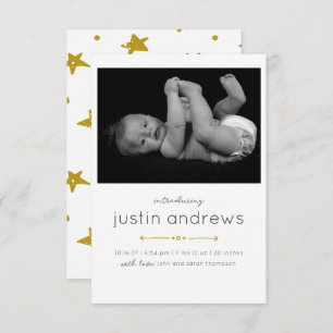 Moderne Baby Birth Announctions Card Ankündigung