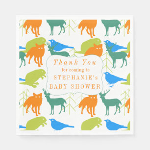 Moderne Baby Boy Woodland Creatures Dusche Serviette
