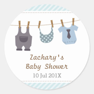 Moderne Baby Clothes Baby Boy Dusche Party Runder Aufkleber