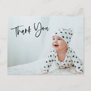 Moderne Baby Dankeschön-Karte mit individuellem Te Postkarte