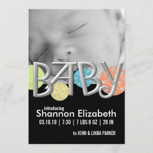 Moderne Baby-Geburts-Mitteilungen Ankündigung