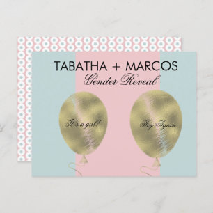 Moderne Baby Gender-Enthüllung, dass DIY Scratch C Ankündigungspostkarte