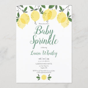 Moderne Baby Sprinkle-Einladung mit Zitronen Einladung