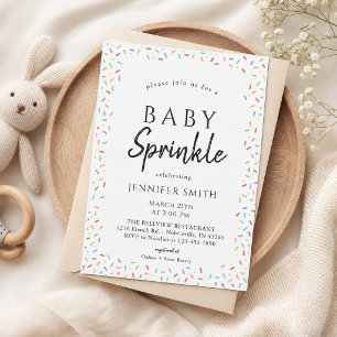 Moderne Baby Sprinkle Foto-Einladung Einladung