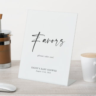 Moderne Babydusche bevorzugt Schild