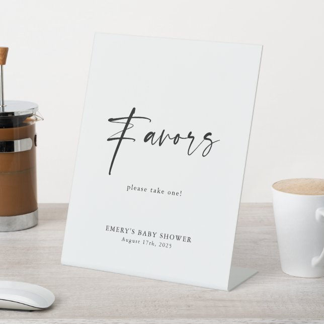 Moderne Babydusche bevorzugt Schild (In SItu)