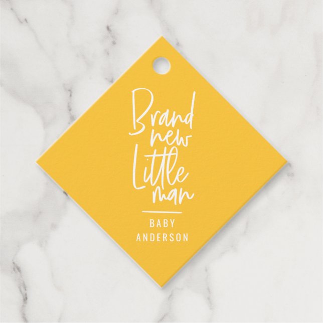 Moderne Babydusche Danke Geschenkanhänger (Vorderseite)