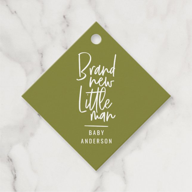 Moderne Babydusche Danke Geschenkanhänger (Vorderseite)