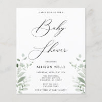 Moderne Babydusche Einladung Flyer