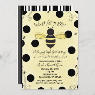 Moderne Babydusche für Hummeln Einladung