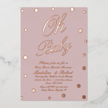 Moderne Babydusche kommt rosa gepresst