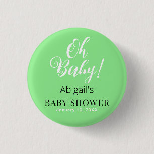 Moderne Babydusche - Personalisierter Text Button