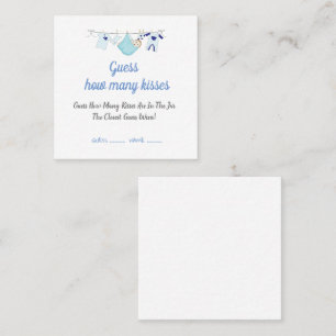 Moderne Babydusche schätzt, wie viele Kisses Card Quadratische Visitenkarte