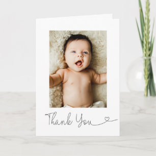 Moderne Babyparty - Danke Foto Herz