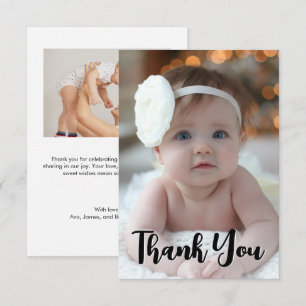 Moderne Babyparty-Dankeschön-Foto Mitteilungskarte