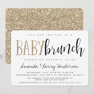 Moderne Babys Brunch Baby Shower Einladung