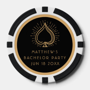 Moderne Bachelor Party Weekend Ace Poker Card Pokerchips