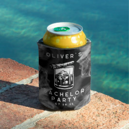 Moderne Bachelor Party Zigarren und Whiskey Black Dosenkühler