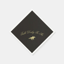 Moderne Back & Gold Stripe Rennpferd Derby-Party